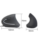 AnthroDesk - Souris filaire verticale, ergonomique (AD-VM2)-L'indicateur lumineux LED s'allume en vert/rose/bleu/rouge en fonction de votre configuration DPI