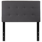 Flash Furniture - Tête de lit Lennox à une place touffetée et rembourrée en vinyle gris-Style contemporain