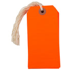 JAM Paper Étiquettes pour cadeaux avec ficelle, moyennes, 4 3/4 x 2 3/8 po, rouge néon, 100/paquet-Papier cartonné rouge néon