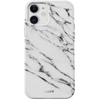 LAUT HUEX ELEMENTS pour iPhone 12 mini - Marbre Blanc-Polyuréthane thermoplastique souple (TPU), coque extérieure en PET robuste, boutons en polycarbonate dur