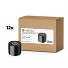 IntekView - Ruban à transfert thermique cire - 2,36" x 1476' - Centre 1"- Paquet de 12-Qualité premium, impressions nettes et précises