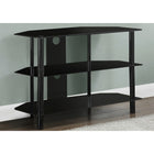 Monarch Specialties - 2506 Meuble Tv - 36 po L/Metal Noir Et Verre Trempe Noir-S'agence bien à la plupart des décors