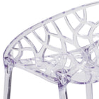Chaise d’appoint transparente empilable série Specter (FH-156-APC-GG)-Structure moulée en polycarbonate