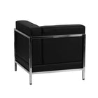 Flash Furniture – Fauteuil de coin contemporain Hercules Imagination avec cadre apparent, côté droit, cuir noir-Style contemporain
