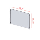 Mark Maker Rod Sneeze Guard - Acrylique transparent 1/4" - panneau de 30" Lx23,5"H- ensemble de tiges de 24"H - pas de passage-Fabriqué à partir d'acrylique transparent de 1/4".