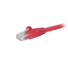 StarTech Câble de raccordement Ethernet Cat6 avec connecteurs antiaccrochements RJ-45, 1 pi, rouge (N6PATCH1RD)-Gaine en PVC rouge pour vos connexions en codes de couleur