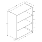 Monarch Specialties - 7478 36 po H Etagere - Gris Avec 3 Tablettes-11 lbs chacun, charge uniformément réparti